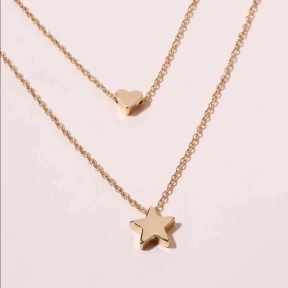 3/$30 💛 Heart Star Layered Necklace